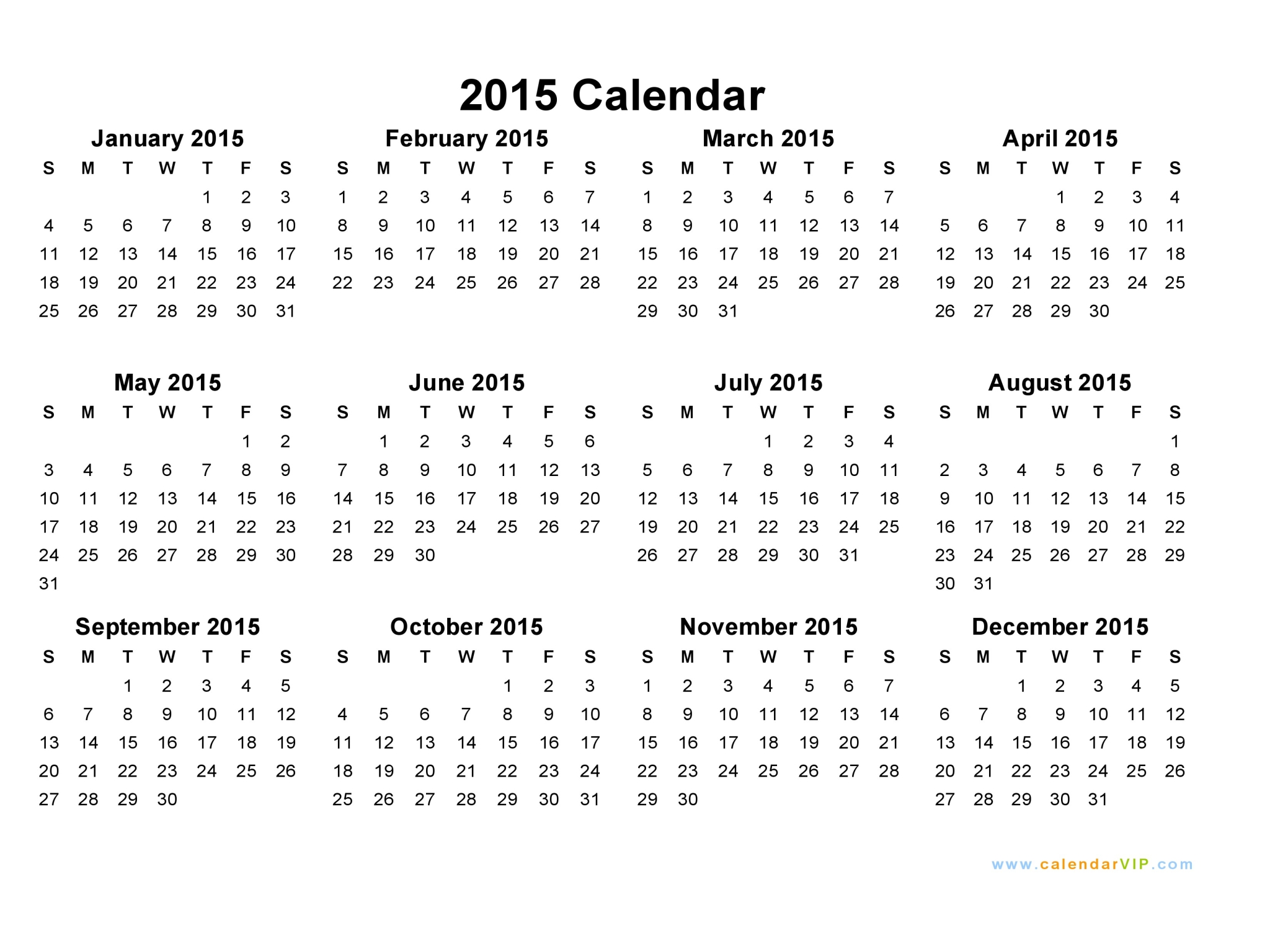2 Page Calendar Template 2015 Certificate Letter