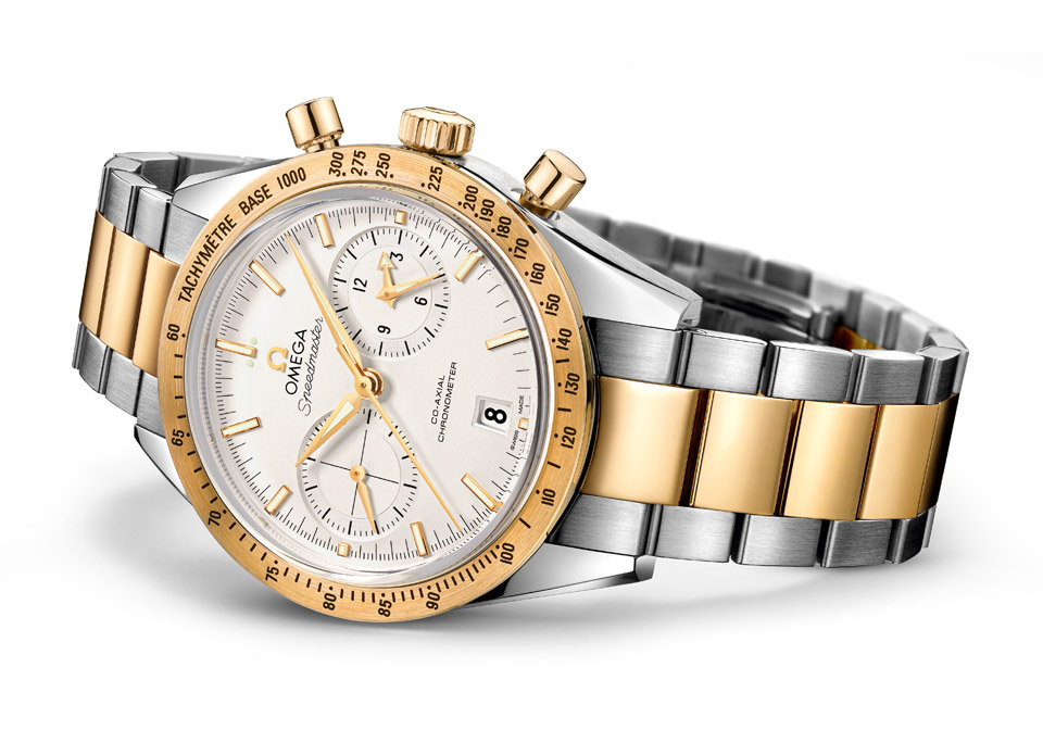Omega Speedmaster '57 CoAxial Chronograph Gold and Steel Time and