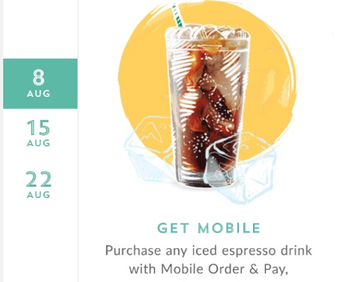 Starbucks 50 Bonus Stars with Iced Espresso Drink Summer Monday Break Starbucks 50 Bonus Stars with Iced Espresso Drink Summer Monday Break
