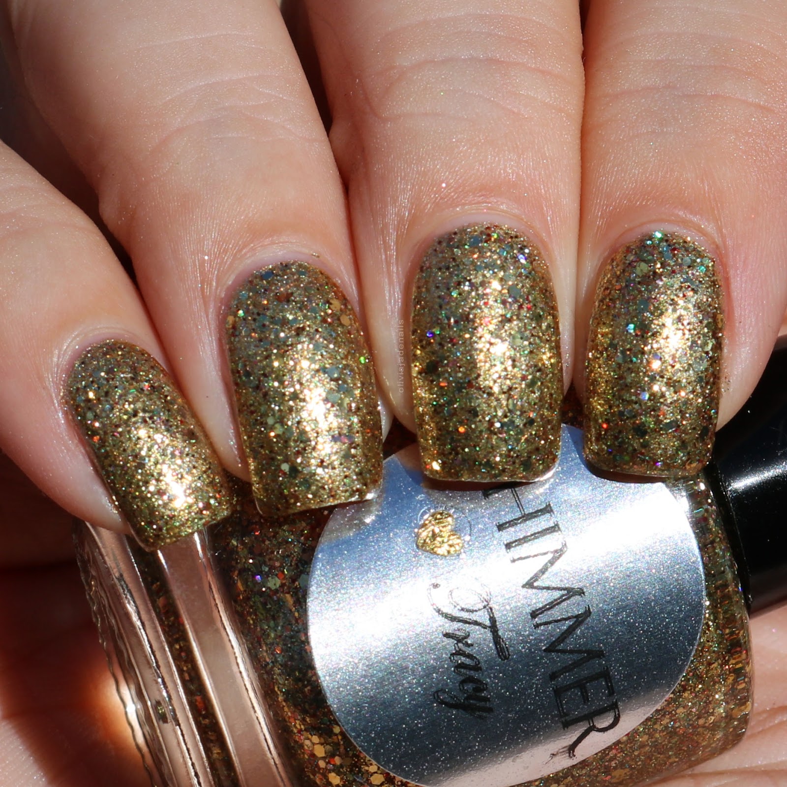 Shimmer Tracy (over Zoya Ziv) swatched by Olivia Jade Nails