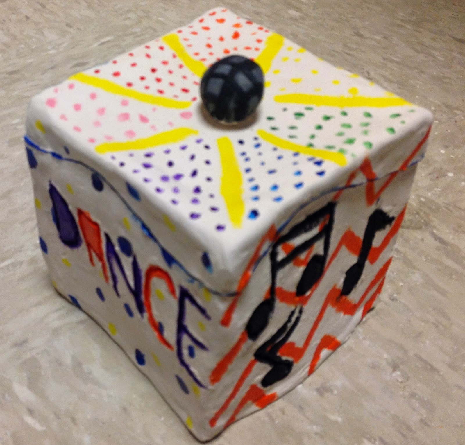 Miss Arty Pants Themed Clay Boxes