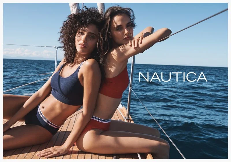 Melodie Vaxelaire and Blanca Padilla wear swimsuits in Nautica spring-summer 2020 campaign