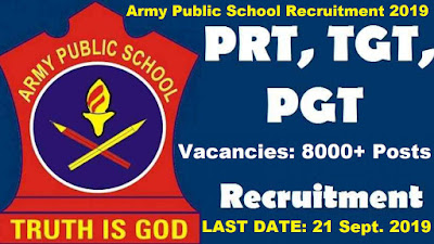 Army Public School Recruitment 2019