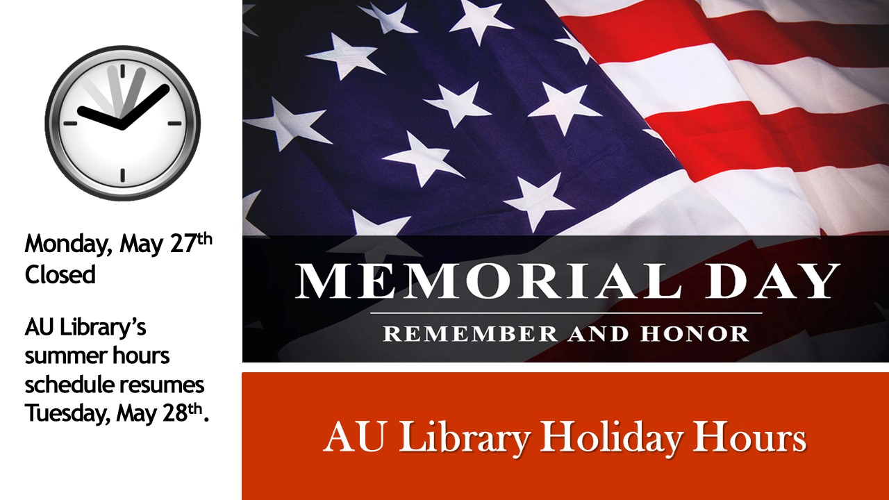 Archer Library News Library Hours Memorial Day