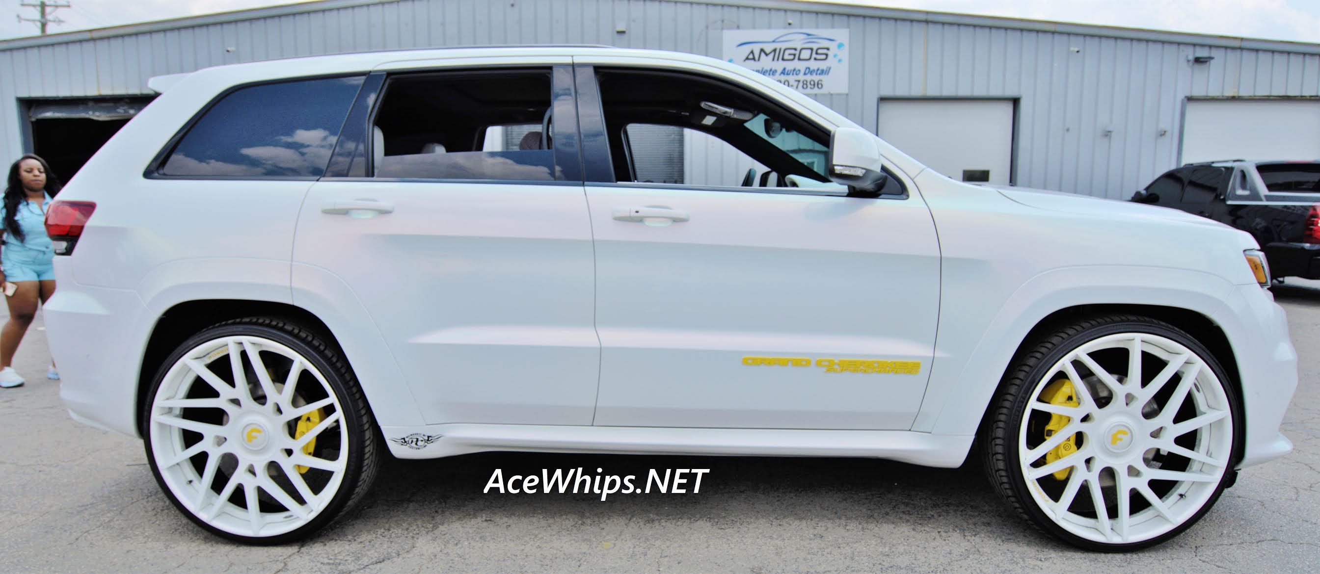 Ace1 CJ's Outrageous White Jeep Trackhawk Grand Cherokee Supercharged