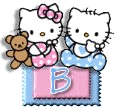 Alfabeto de Hello Kitty y Dear Daniel bebés B. 