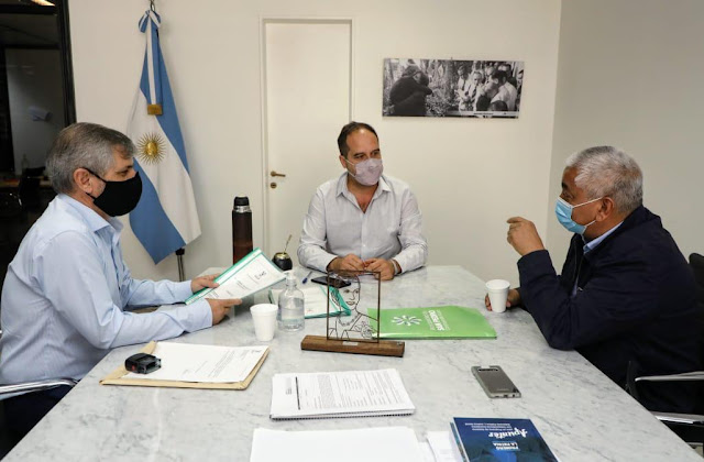 Salazar y Britos se reunieron con el viceministro de Hábitat de la Nación