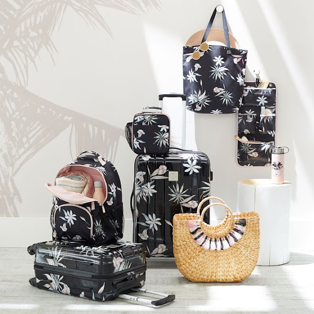 Cute Black and floral luggage