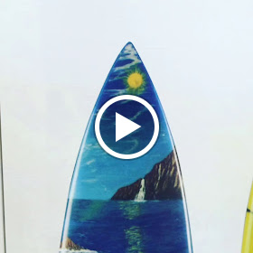 Surf art surfboards by Paul Carter
