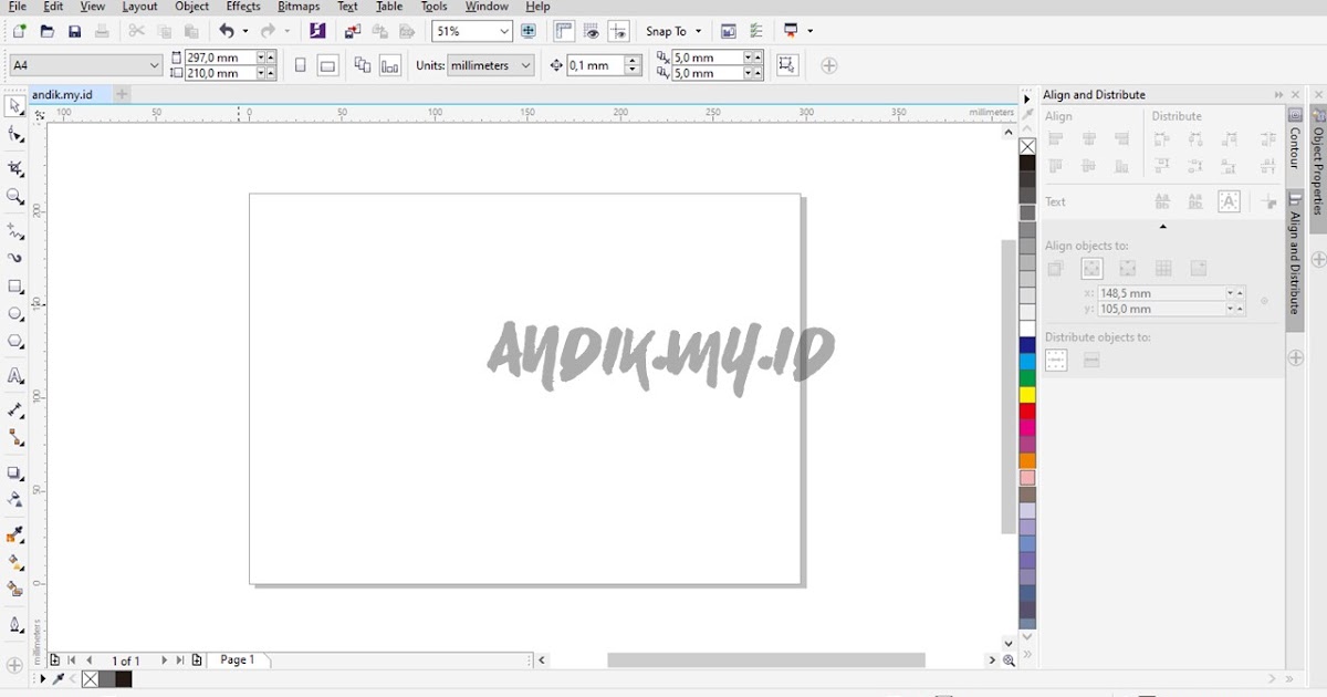 Cara membuat gradasi warna di corel