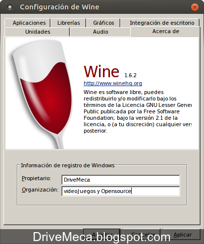 DriveMeca instalando Wine en Linux Ubuntu