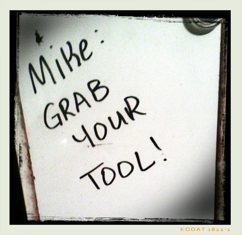 Dry Erase Board Humor... Live, Laugh, Love, Bake.