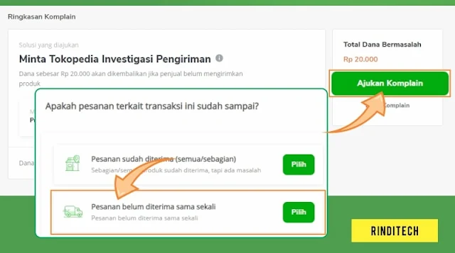 Cara Komplain di Tokopedia - Barang Belum Sampai