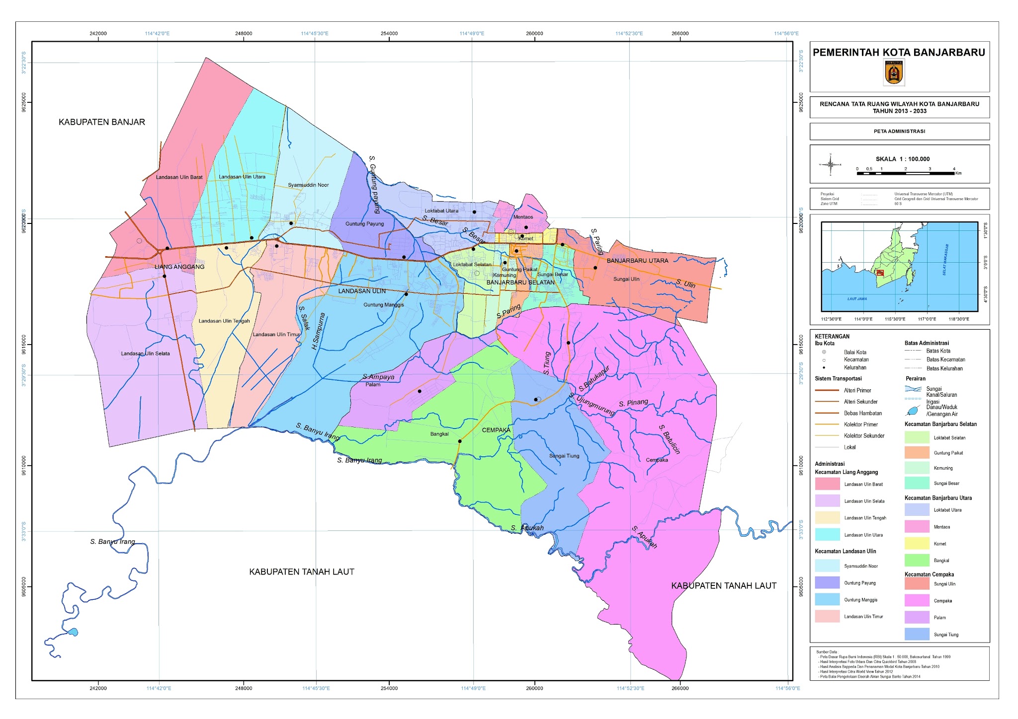 Peta Kota: Peta Kota Banjarbaru