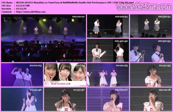 NGT48 201031 ManaHina vs YumeYuna & MaMiMuMeMo Double Unit Performance LIVE 1700 720p HQ