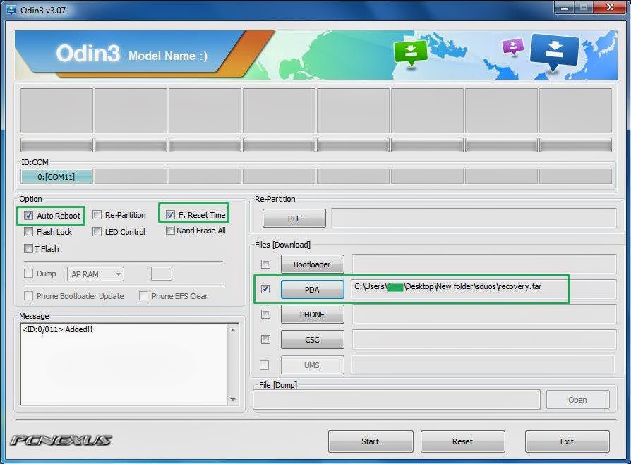 Odin pda slot missing download