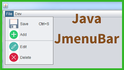 java MenuBar, Menu, MenuItem, Separator