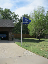 revamped flag pole and the Butler Bulldog flag!