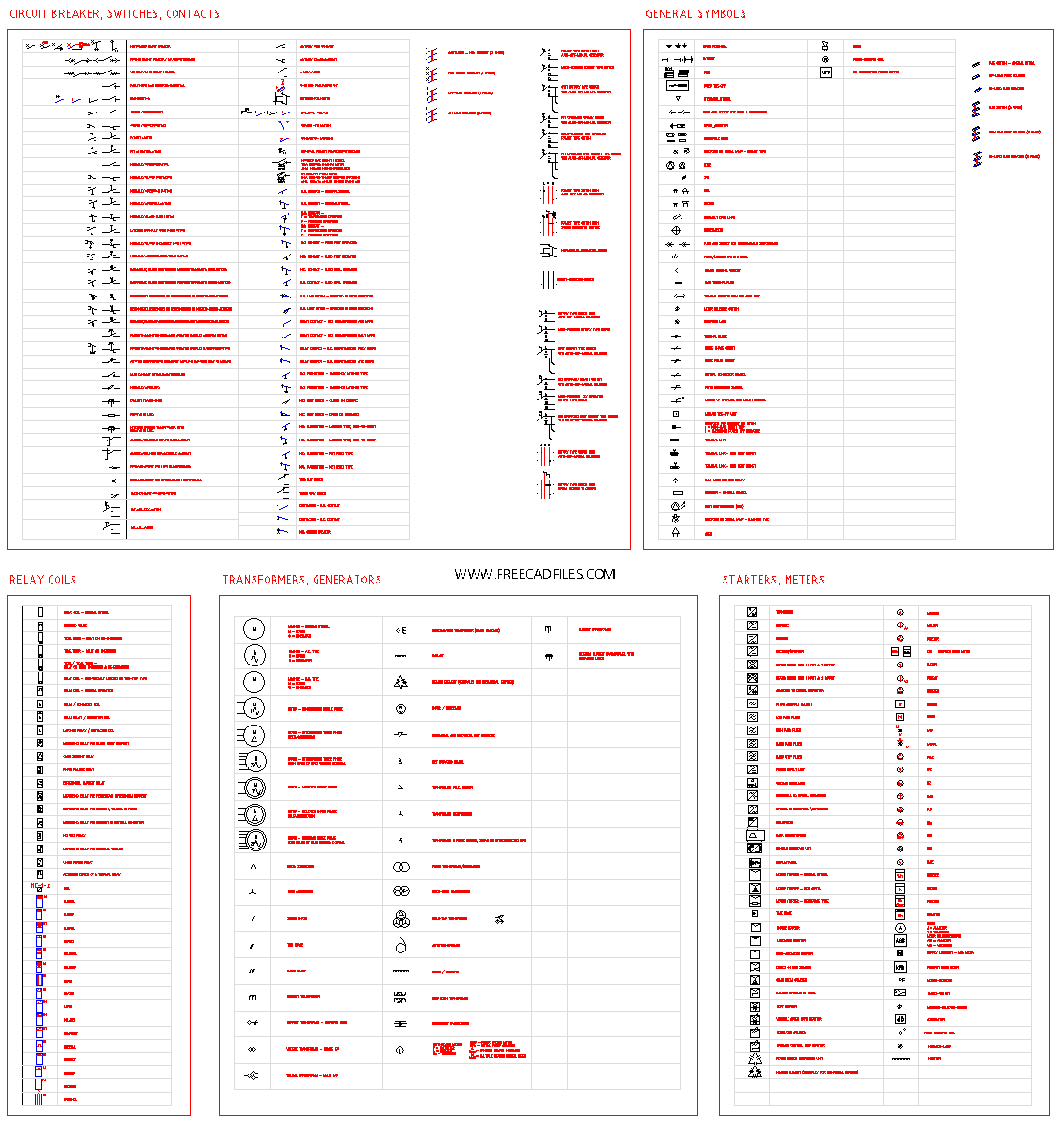 CAD Blocks Of Electrical Symbols [DWG]