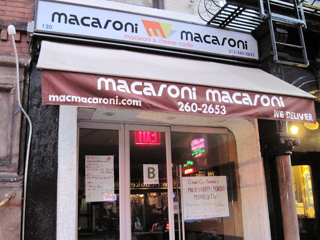 While those dining in New York can still find Macaroni Macaroni's macaroni at a few pizzerias, they will no longer find it at the Macaroni Macaroni store.