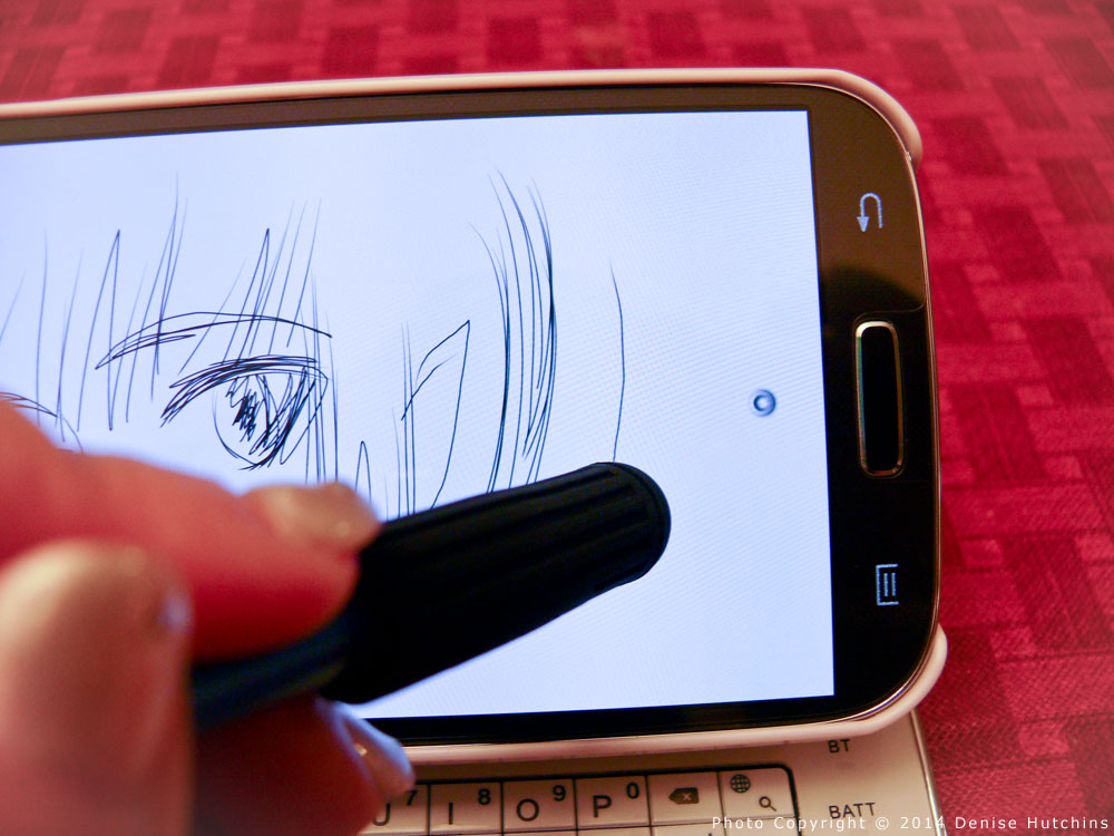 Showing the Buddy Stylus Creating a Mark