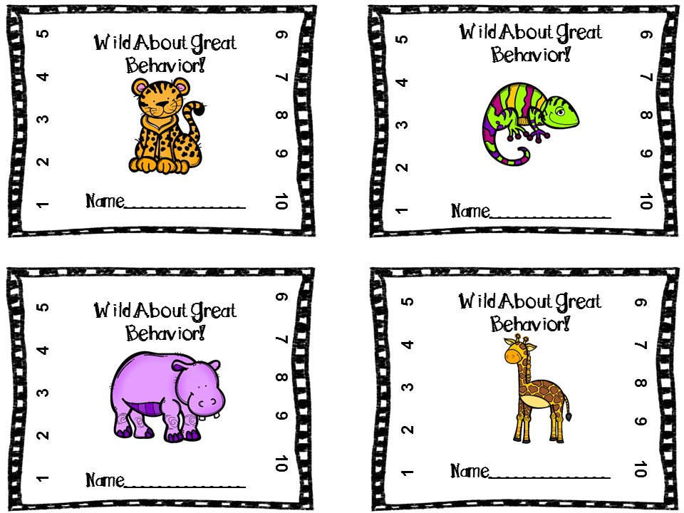 Woodland Animals Punch Cards PBIS, Made By Teachers