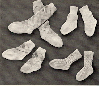 Vintage Baby Socks Knitting Pattern 