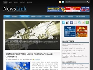 NewsLink Blogger Template