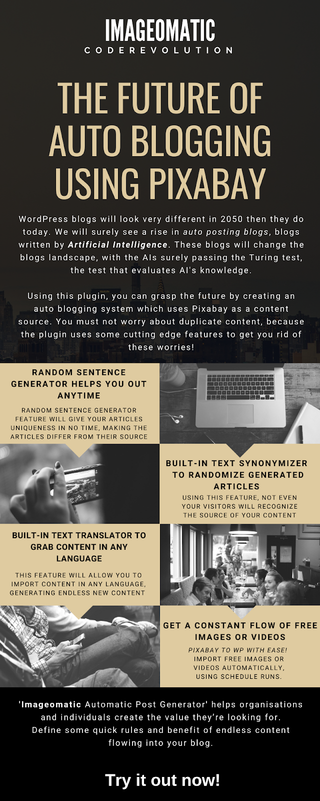 Imageomatic Royalty Free Image/Video Post Generator Plugin for WordPress
