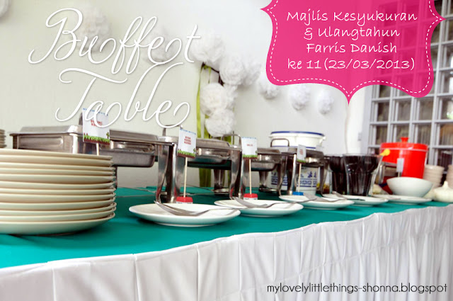 Majlis Kesyukuran, Table buffet, table display