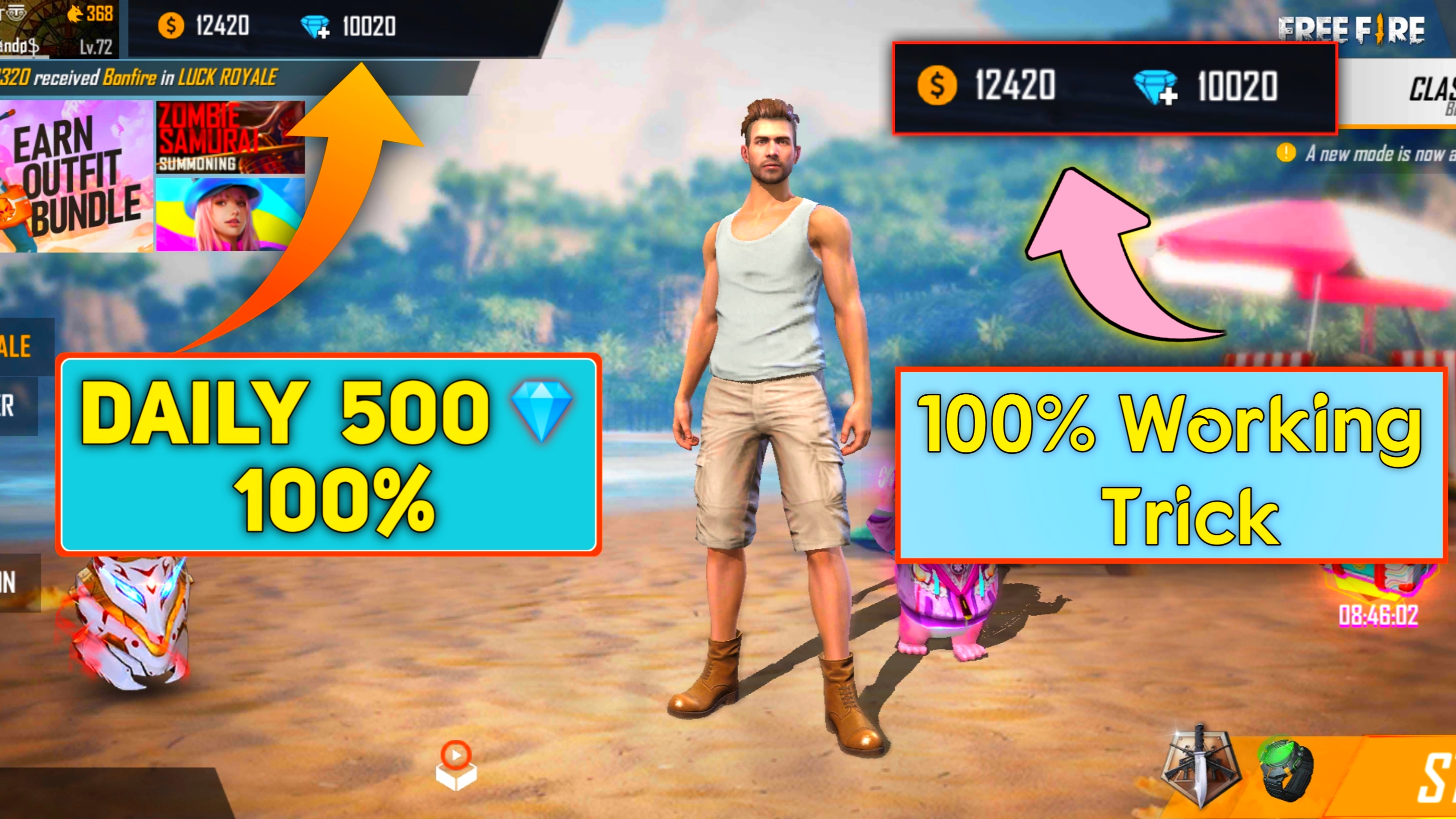 How To Get Free 10000 Diamond Daily Free Fire Free