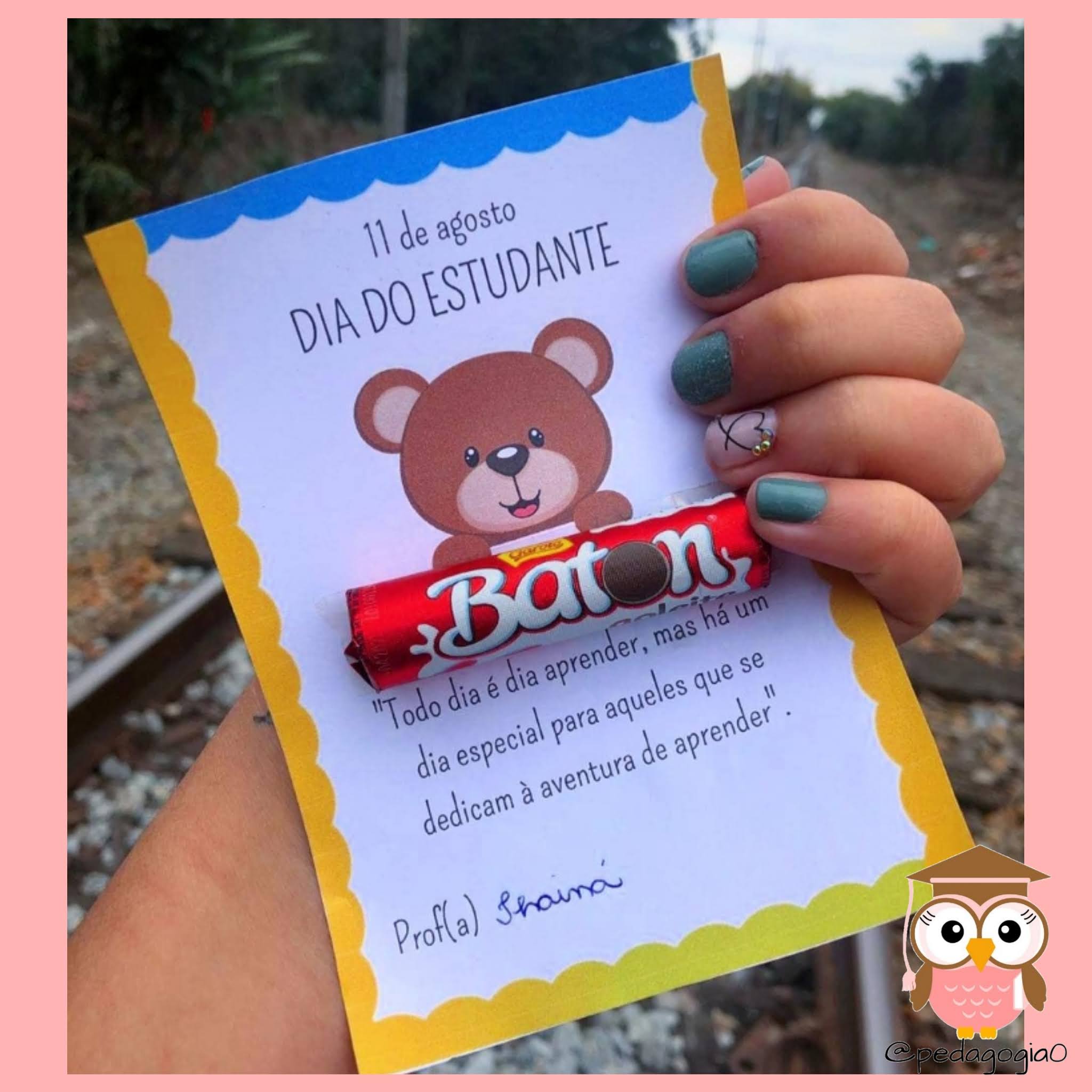 Cartão para o Dia do Estudante