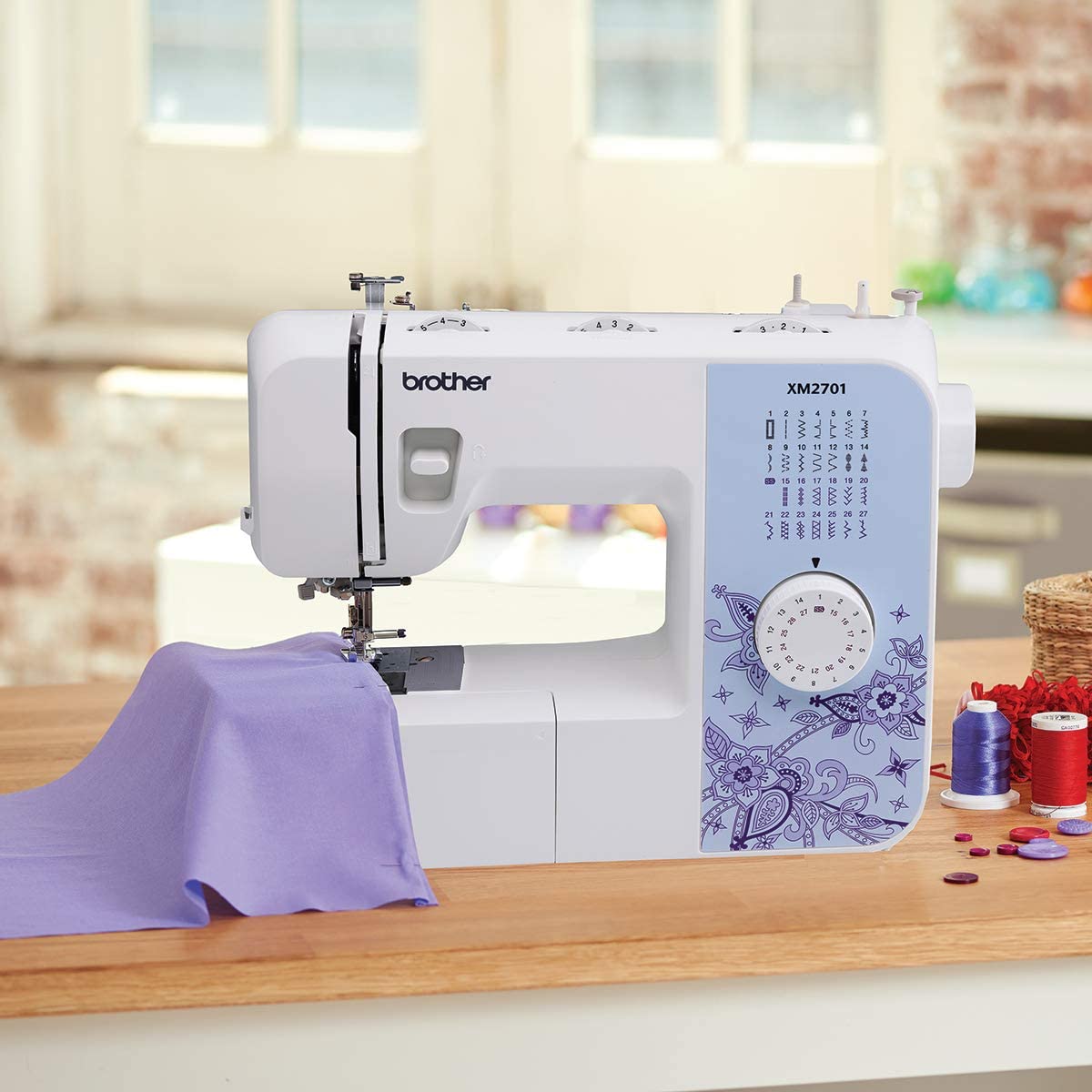 Brother XM2701 Sewing Machine, Lightweight, Full Featured, 27 Stitches