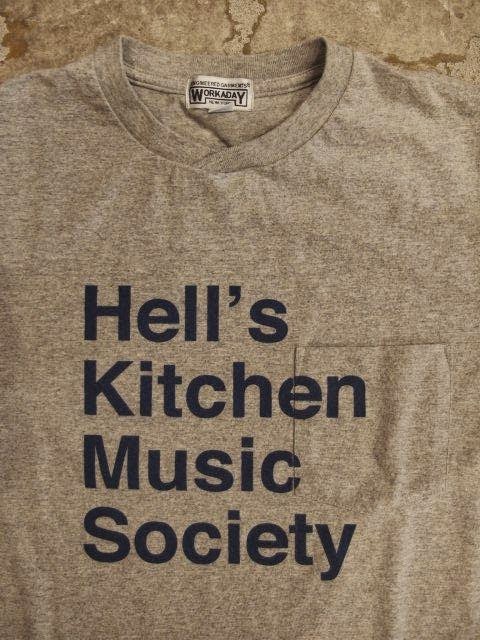 NEPENTHES NY Engineered Garments SUNRISE MARKET Crossing Crew T-Shirt with Hell's Kitchen Music Society