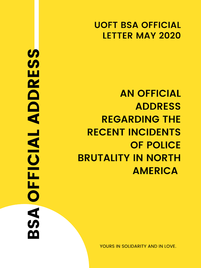 An Official BSA Address Regarding The Recent Police Brutality- May 2020