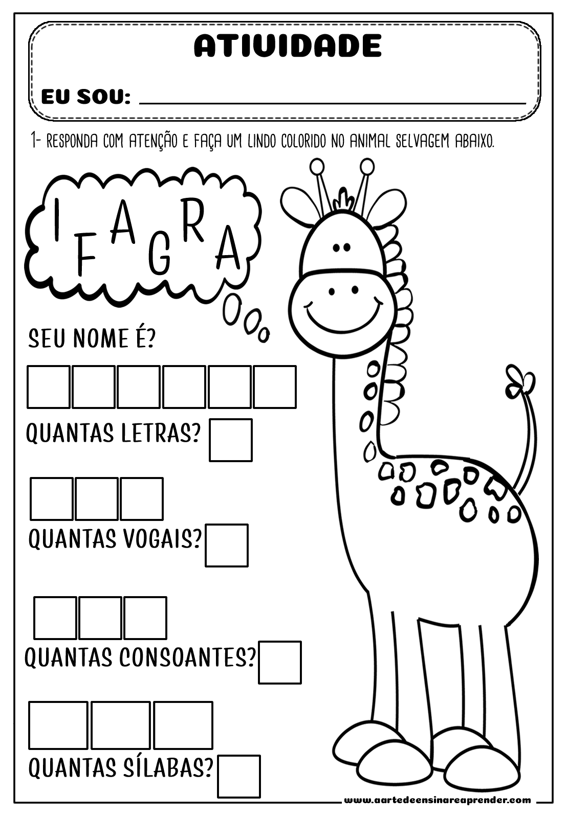 Atividade Pronta Formacao De Palavras Silabas