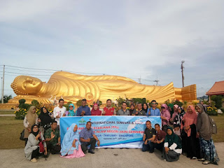 Ikon terbesar agama buda di Kota Hat Yai Provinsi Songkla, Thailand. Medio 27 September 2017