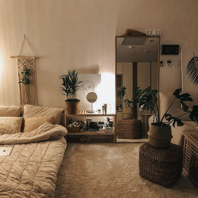 Kamar Instagramable Ala Korea dengan Furniture Berbahan Kayu