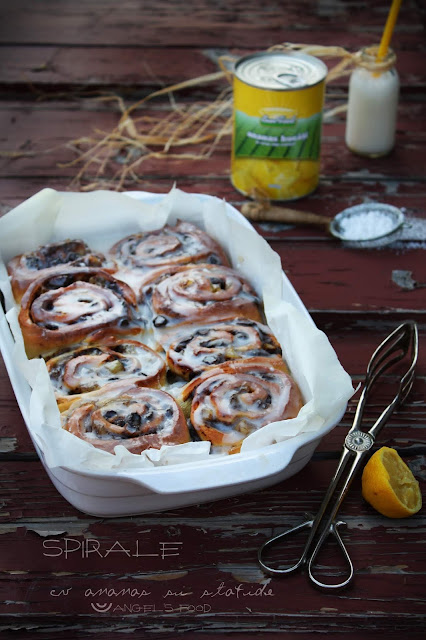 Spirale cu ananas Sun Food si stafide, aromate cu scortisoara si lamaie