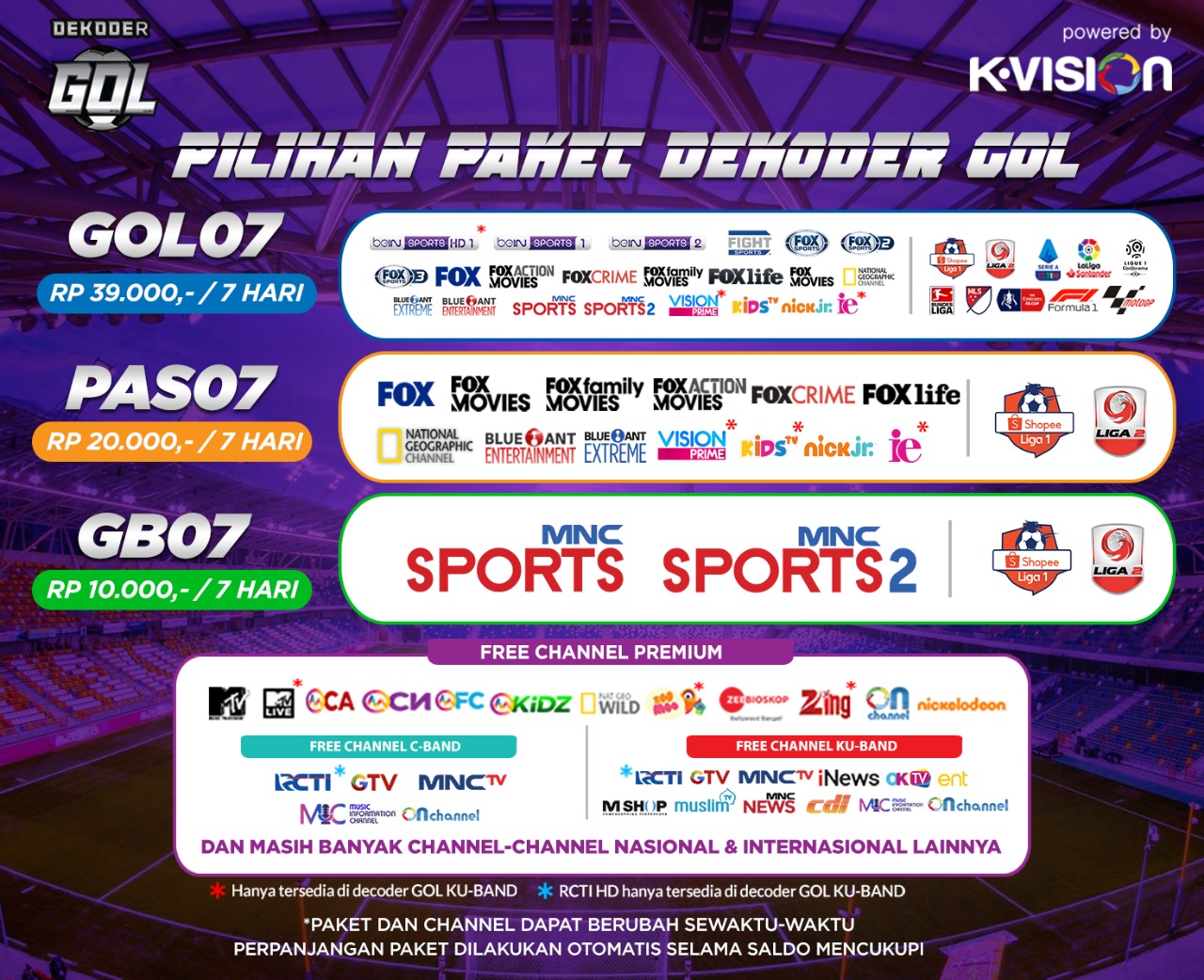 Brosur KVision Bromo dan Cartenz , KVision GOL, Brosur