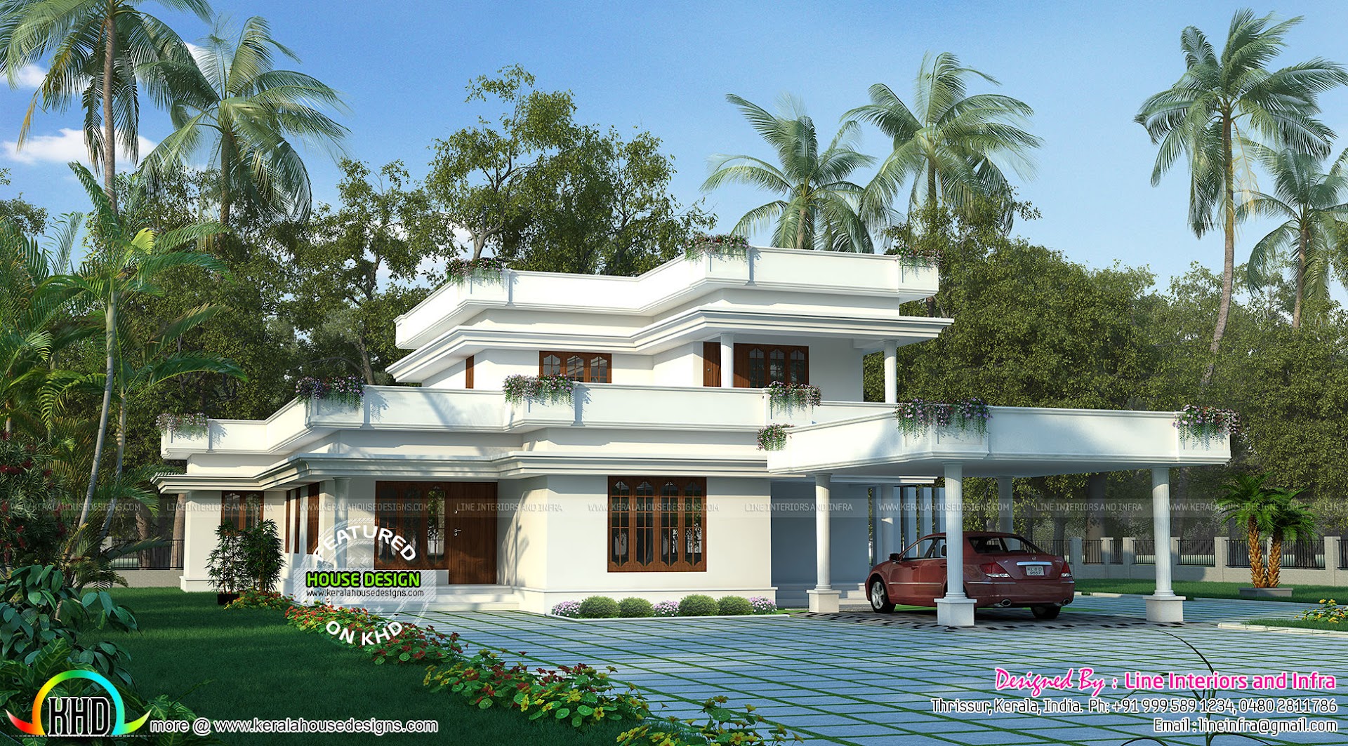 Beautiful flat roof style home 333 sq yd