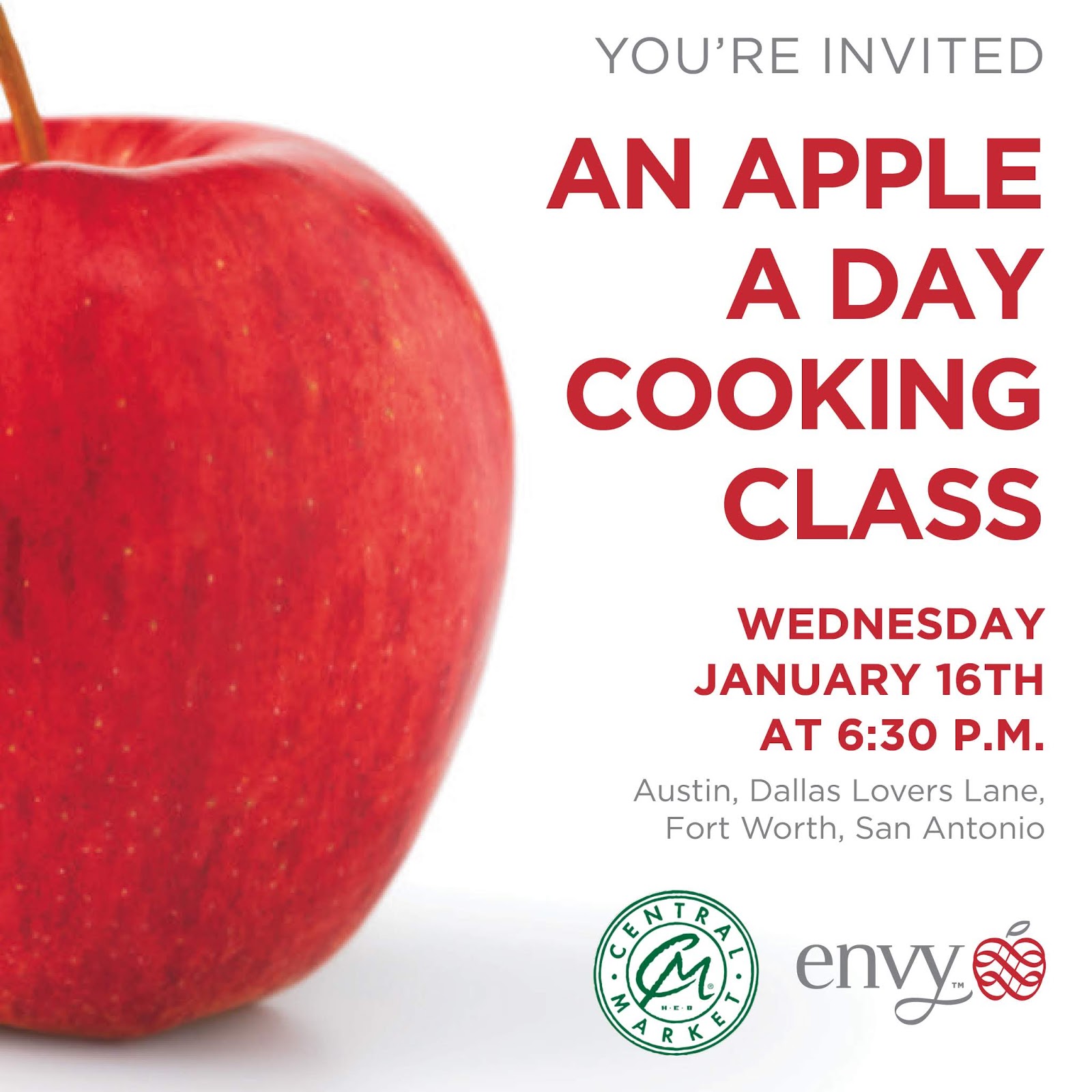 Visit Central Market for a Cooking Class with Envy Apples! 