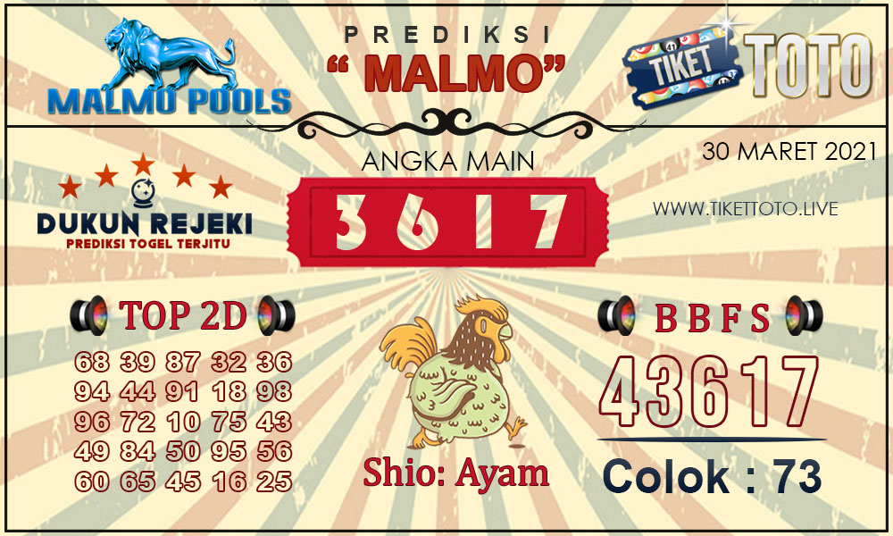 Prediksi Togel MALMO TIKETTOTO 30 MARET 2021