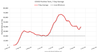 COVID-19 Positive Tests per Day