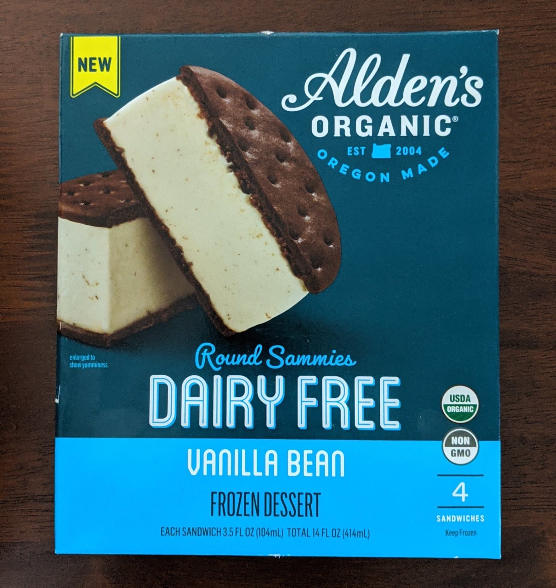 Vegan Adjacent Review Alden's Dairy Free Vanilla Ice Cream Sandwiches