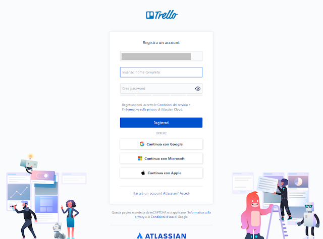 Trello Registra un account