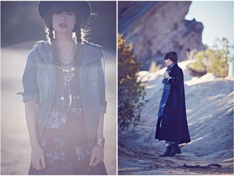 Kelley Ash poses for Free People's 'Blues Traveler' editorial in laid back denim designs