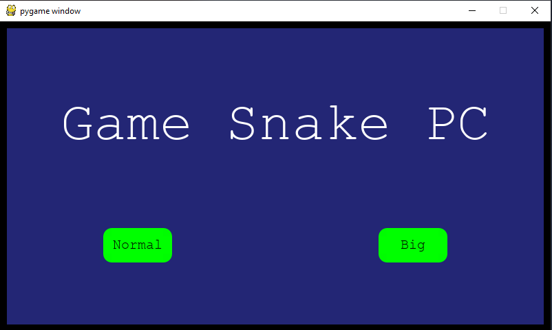Pilihan Mode Game Snake Python