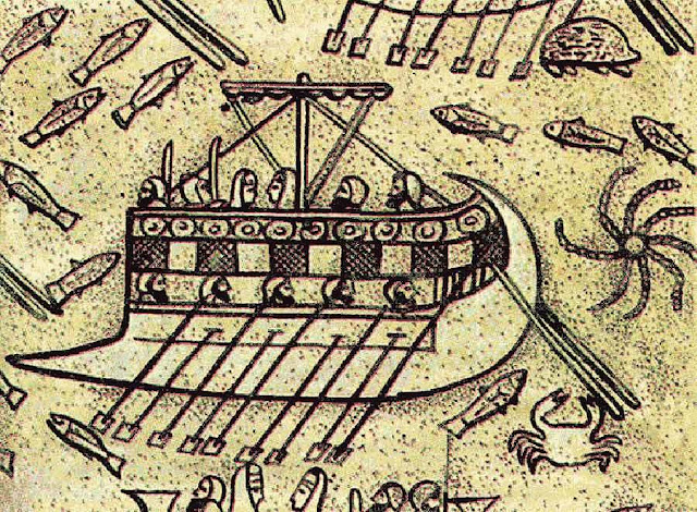 Античное изображение финикийской биремы