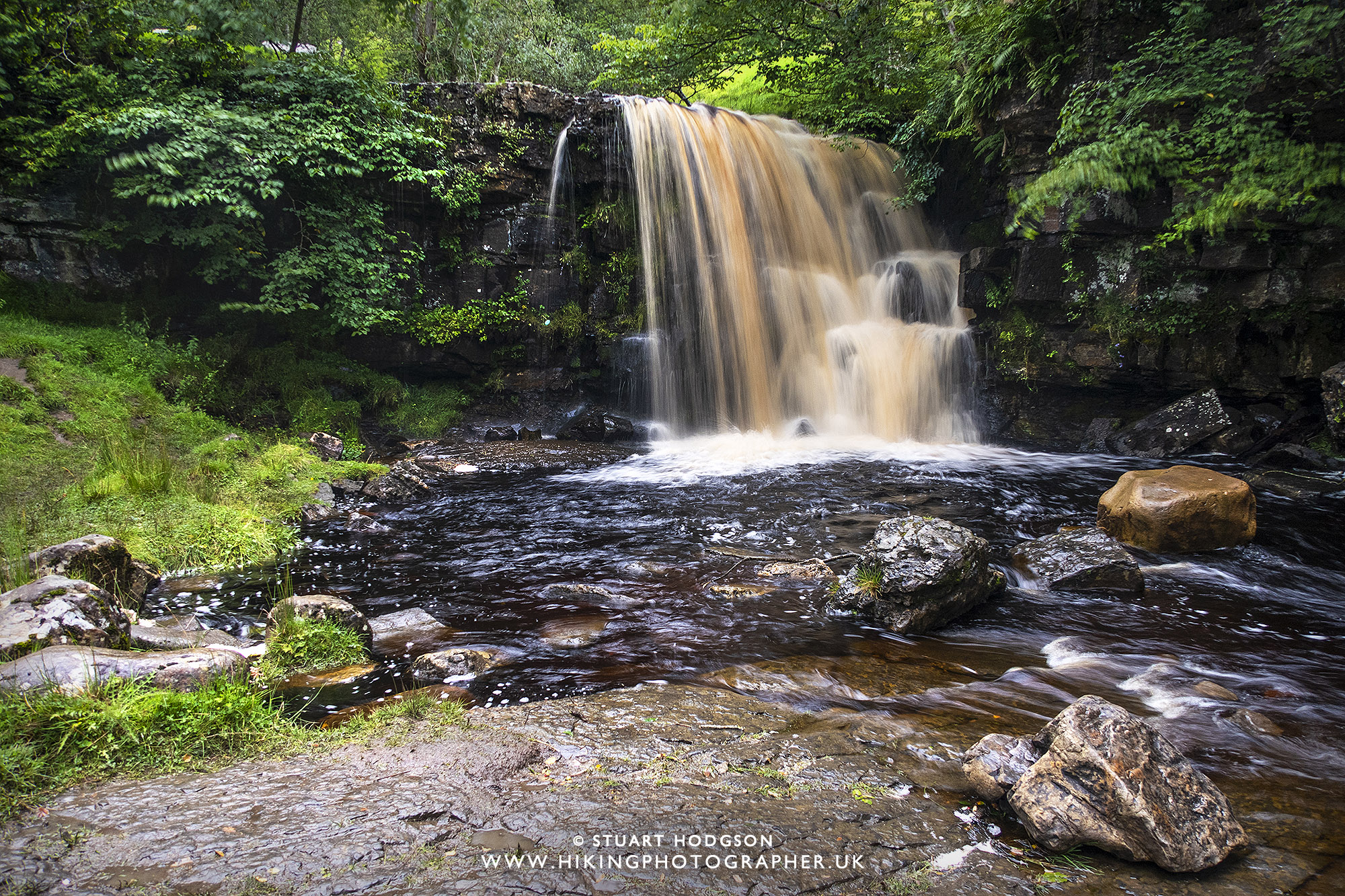 East Gill Force Keld Waterfall Walk Swaledale Richmond near Tan Hill Yorkshire Dales best route map